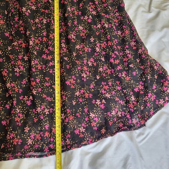 DRAPER JAMES RSVP Floral Ballon Sleeve Sheer Midi Dress XXL - Picture 11 of 11